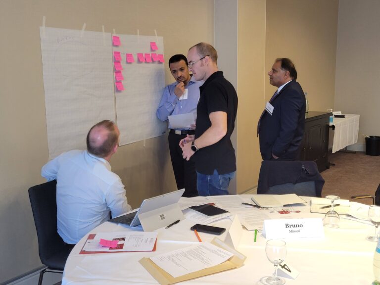 Attendees work together to brainstorm solutions to real-world ED problems.