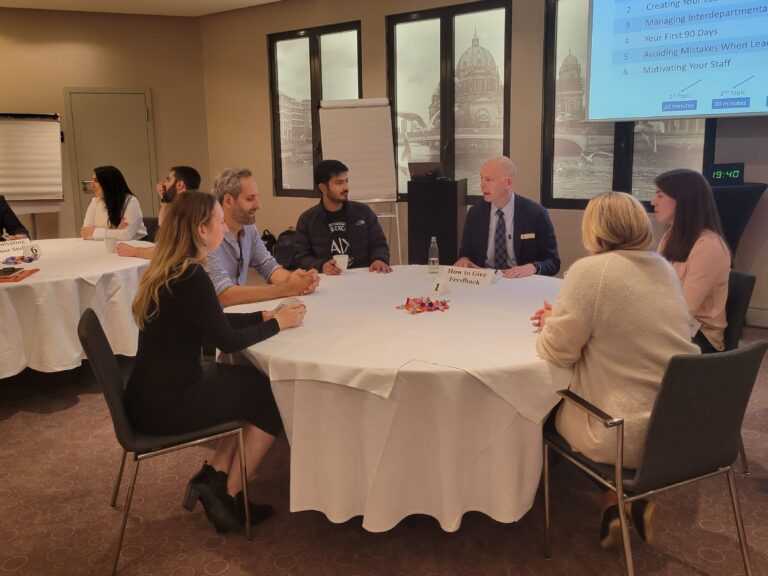 Attendees have extensive one-on-one interaction with faculty to ask questions and gain insight into ED leadership.